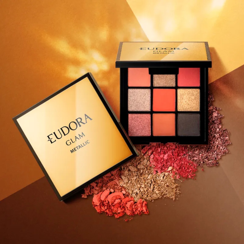 Palette Glam Metallic Paleta de Sombras Eudora | Shopee Brasil
