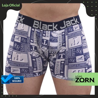 Kit 05 Cuecas Box Boxer Black Jack Microfibra Adulto Original