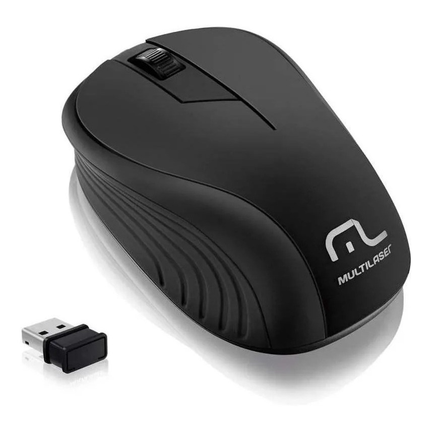 Mouse Sem Fio Usb Ergonomico Preto Multilaser M Shopee Brasil