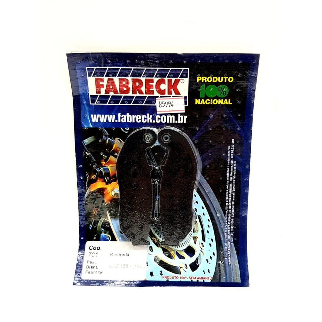 Pastilha De Freio Dianteira Crz 150 Supermoto 09/...