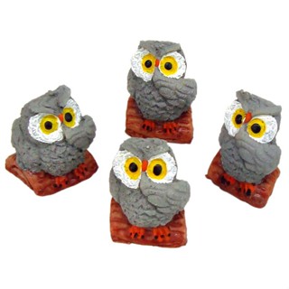 Coruja Gordinha Miniatura PCT. 4 PCS em Oferta na Shopee