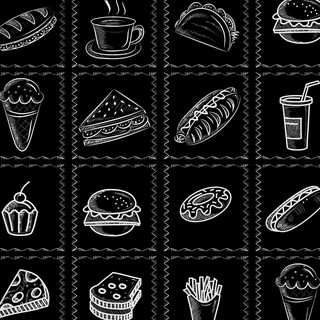 Adesivo Azulejos Retro Lanche Giz para Área Gourmet em Oferta na Shopee