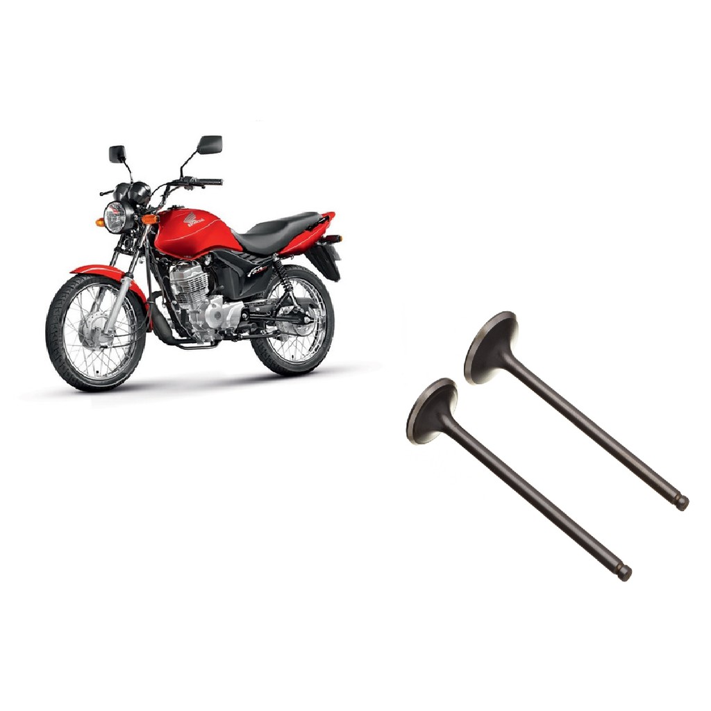 Válvula Admissão ou Escape Honda Fan 125 2009 Metal Leve Unidade — imagem 2 de 2