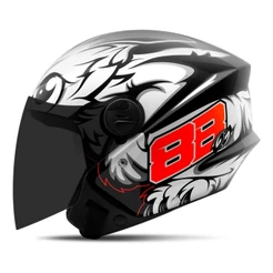 Capacete Moto Pro Tork New Liberty 3 Preto GP88 Tamanho 60 Masculino Feminino