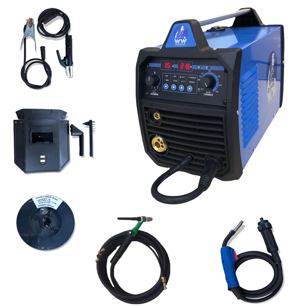 Maquina De Solda Bivolt 150a Multiprocesso + Tocha Mig E Tig WWSoldas em Oferta na Shopee
