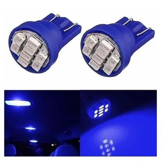 Pingo luz 8 led T10 carro ou moto azul ou branco Xenon pronta entrega
