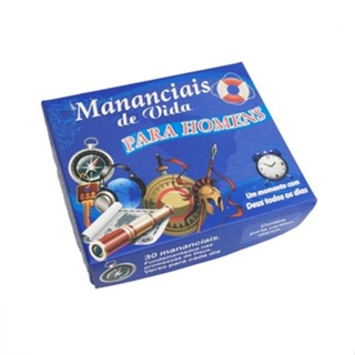 Caixinha de Versículos Diários | Mananciais de Vida Para Homens | Azul em Oferta na Shopee