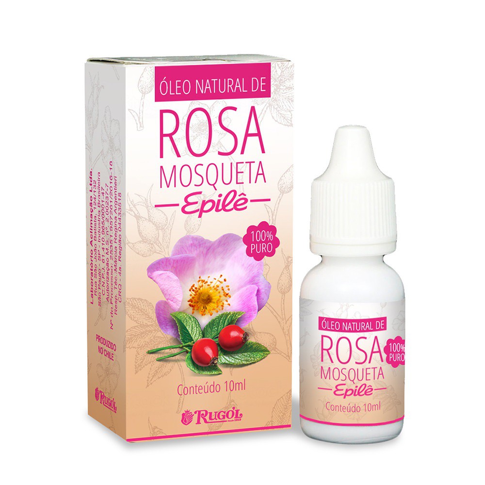 Óleo Natural Rosa Mosqueta Epilê 100% Puro 10ml Rugol | Shopee Brasil