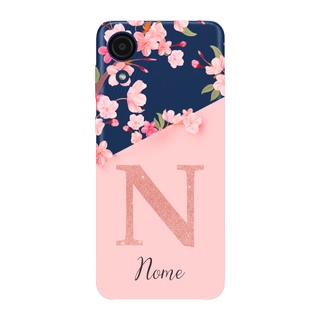 Capinha para Samsung A03 Core Anti Impacto Personalizada - Delicate Flowers com nome e fundo transparente