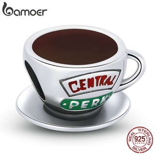 Bamoer 925 Pulseira Com Xícara De Café/Prata 925/Acessório/Diy
