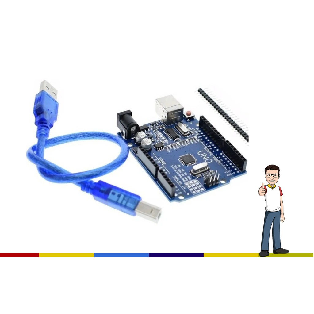 Arduino Uno Atmega328p R3 Com Cabo Usb Compatível Shopee Brasil 8516