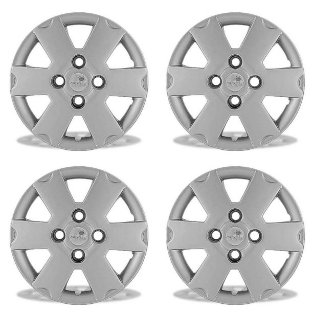 Jogo Calota Grid Ford Ká 2003 Aro 13 Cubo Baixo Fixação Por Parafuso 033CB-PTA-U
