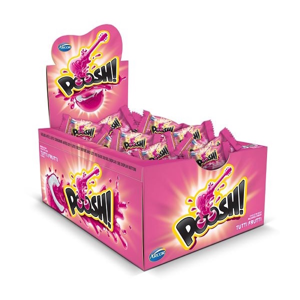 1 Caixa de Chiclete Poosh! - Tutti Frutti - Arcor - 200 g