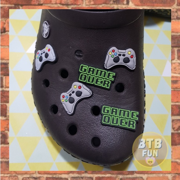 Pins para crocs estilo Jibbitz Video Game (controle e game over