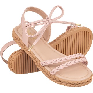 Sandalia Infantil Rasteira Feminina Tiras de Amarrar Amarração Flatform Macia Conforto Rasteirinha Nó Atual Confortável Casual Blogueira