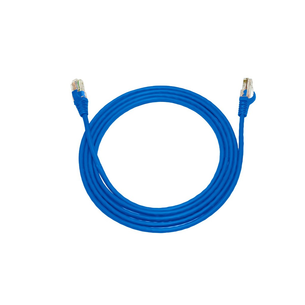 Pacote Com 05 Uni Cabo Rede Patch Cord Cat5e Rj45 2m Azul