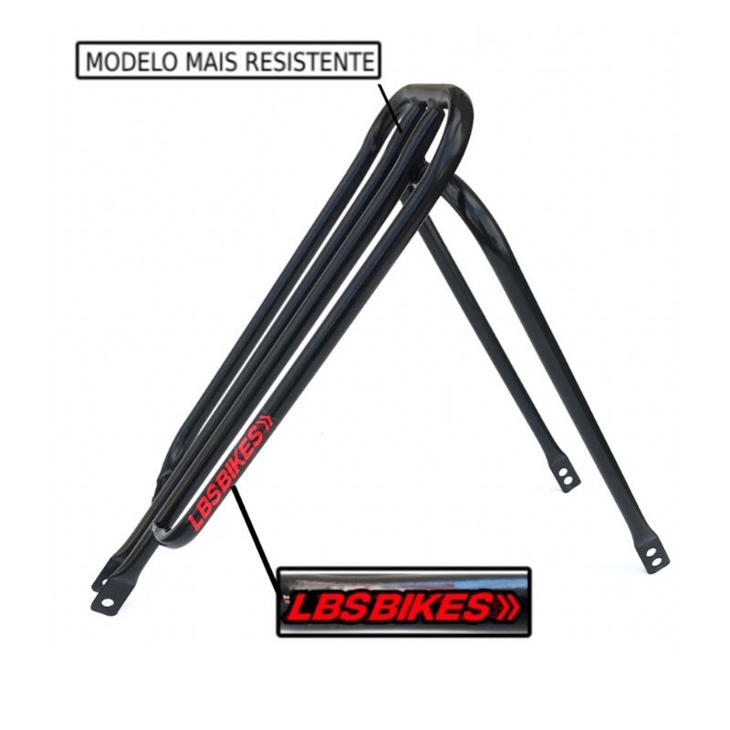 Garupa Reta bagageiro da LBS BIKES Material de Alta resistençia