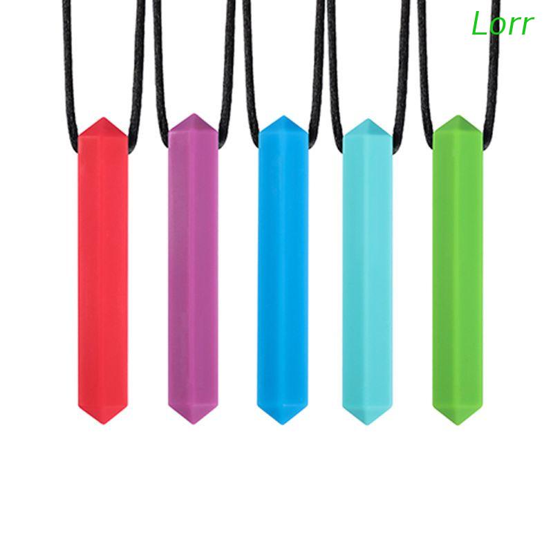 Lorr Sensory Crayon Mordedor Colar Ferramentas Para Autismo Dentição Silicone Mastigação Brinquedos Pingente Mastigar