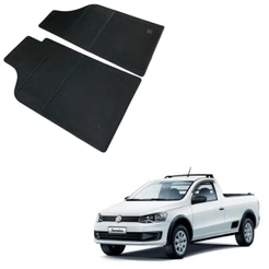Jogo 2 Pecas Tapete Automotivo Especifico Saveiro G5/G6 100% Borracha Borcol