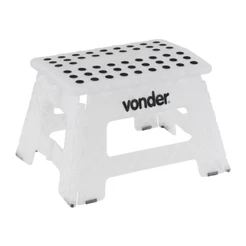 Banqueta Plástica Dobrável 220mm Suporta até 150kg Branca em Plástico ABS Vonder - 35.40.022.000