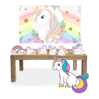 Kit Display Mdf Unicornio Com 07 Pçs + Painel 150x100