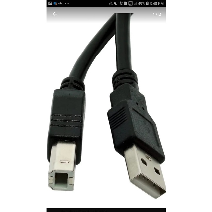 Cabo Usb 1,5m Universal Para Impressoras scanners e multifuncionais HP/Epson/Canon/Samsung/Xerox/Brother e outras .