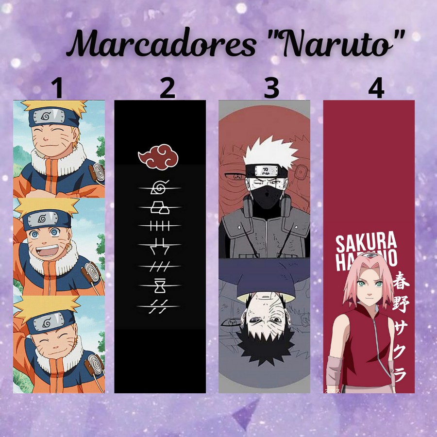 Marcador de página Naruto Plastificado com ou sem tassel