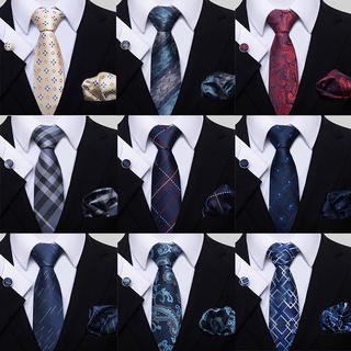 Homens Desgaste Formal Gravata Terno Do Casamento Negócio De Poliéster De Seda Bolso Conjunto Cachecol Guangzhou
