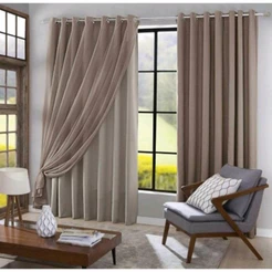 cortina blecaute Blackout PVC com Tecido voil Liso 3,00×260 PROMOÇÃO