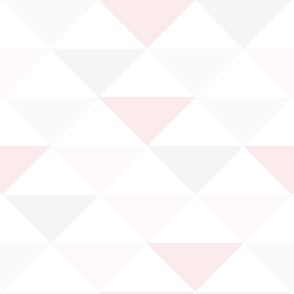Papel de Parede Adesivo Geométrico Triângulos Rosa Cinza Branco Quarto de Bebê Menina, Infantil Feminino SSGE-002