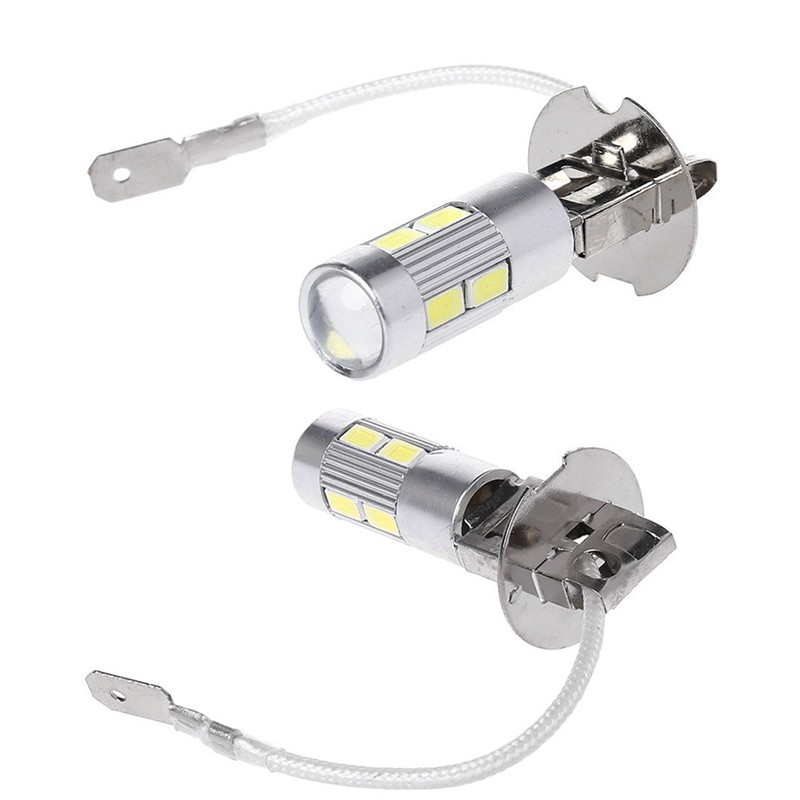 Hw 2pçs Lâmpada Led De Neblina H3 De Alta Potência Para Carro / Circulação Diurna 10smd 5630 5730 em Oferta na Shopee