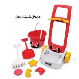 Carrinho de praia Minnie diversão completa promoção pá , balde, e acessórios