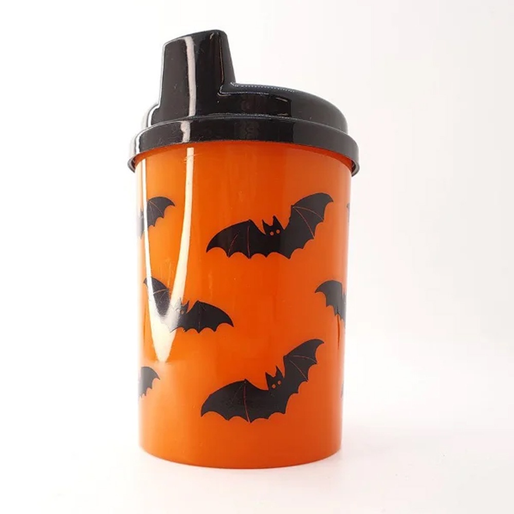 Copo Infantil Anti-Vazamento 240 ml - Morcego Halloween