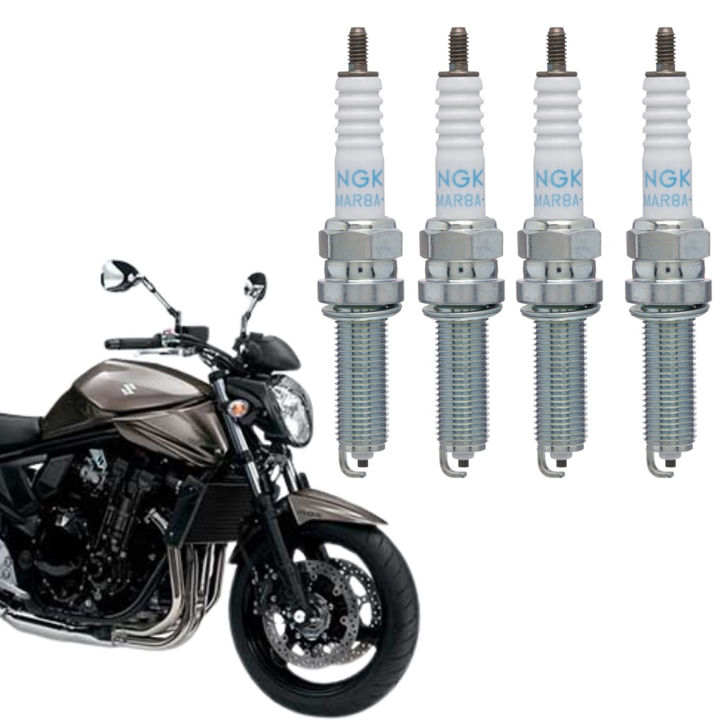 Kit 4 Velas NGK JR9B Suzuki Gsx 1100f - Gsf 1200 Bandit