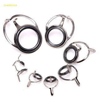 8 Pcs 6 #-30 Aço Inoxidável Anéis Olho Reparação Guias Vara Pesca Dicas Linha