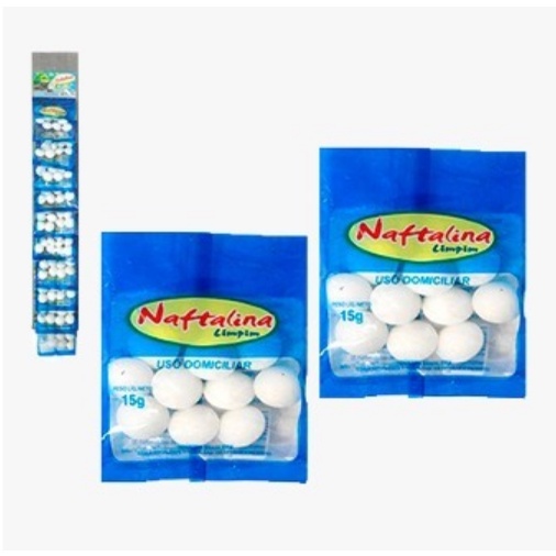Naftalina cartela c/100 unidades pacotes de 15g cada em Oferta na Shopee