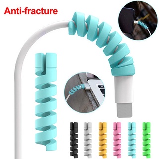 1 Pcs Protetor De Cabo Espiral Linha De Dados Bobinador De Silicone Protetora Android De Carregamento USB