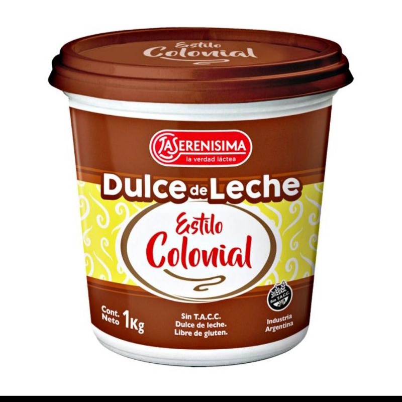 Doce de leite Argentino Lá Sereníssima 1kg.