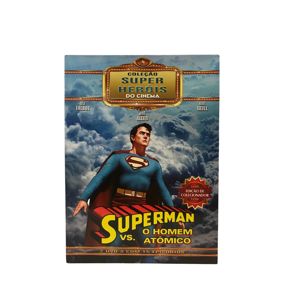 Box Slim Superman VS O Homem Atômico Coleção Super Heróis do Cinema Ed. Colecionador