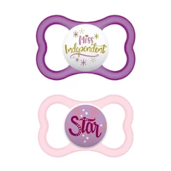 Kit 2 Chupetas Bico de Silicone Air 6m+ Rosa - MAM