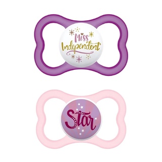 Kit 2 Chupetas Bico de Silicone Air 6m+ Rosa - MAM