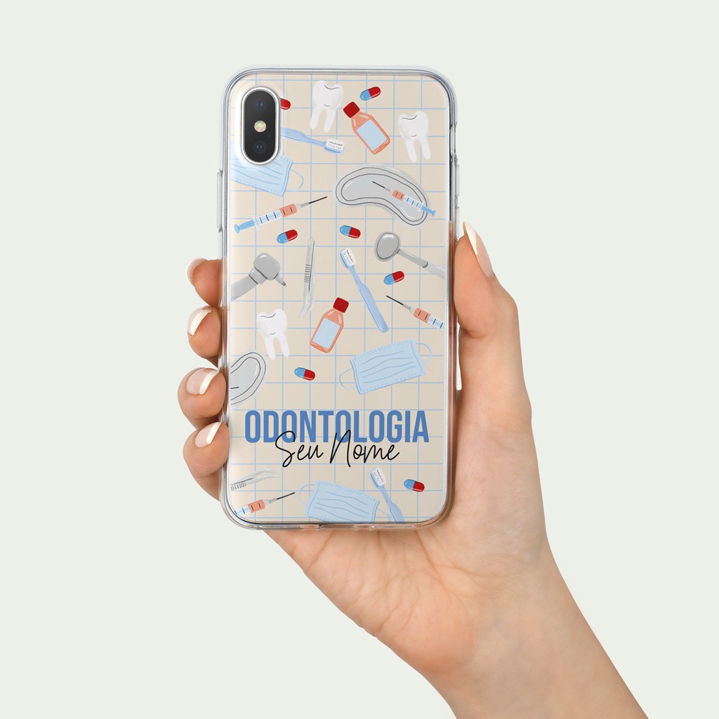 Capa Capinha de Celular Personalizada com sua Profissão - Odontologia