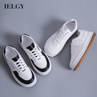 IELGY Tênis Feminino Estilo Coreano Com Fundo Grosso Respirável De Dedos Dos Pés Grandes