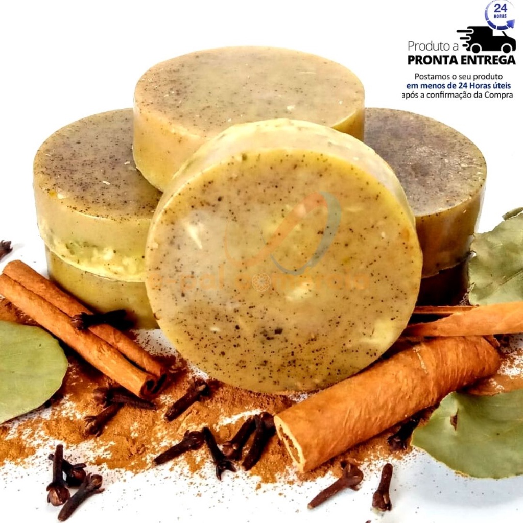 Sabonete Banho Cigano com Cravo e Canela Base Vegetal 100% Vegano - Folhas de Loro Limpeza Energética