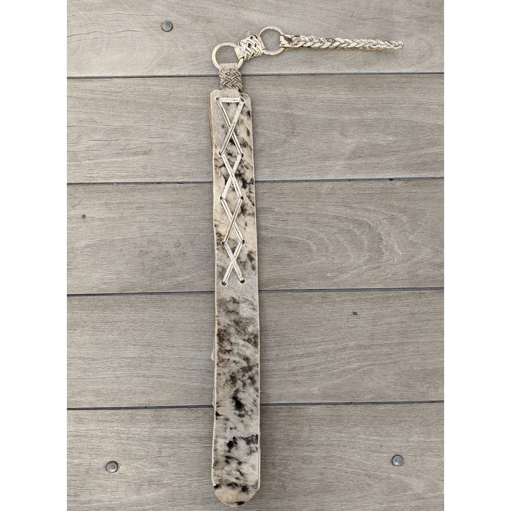 chicote rebengue tala x em couro cru argolas inox artesanal para montaria cavalo mula burro