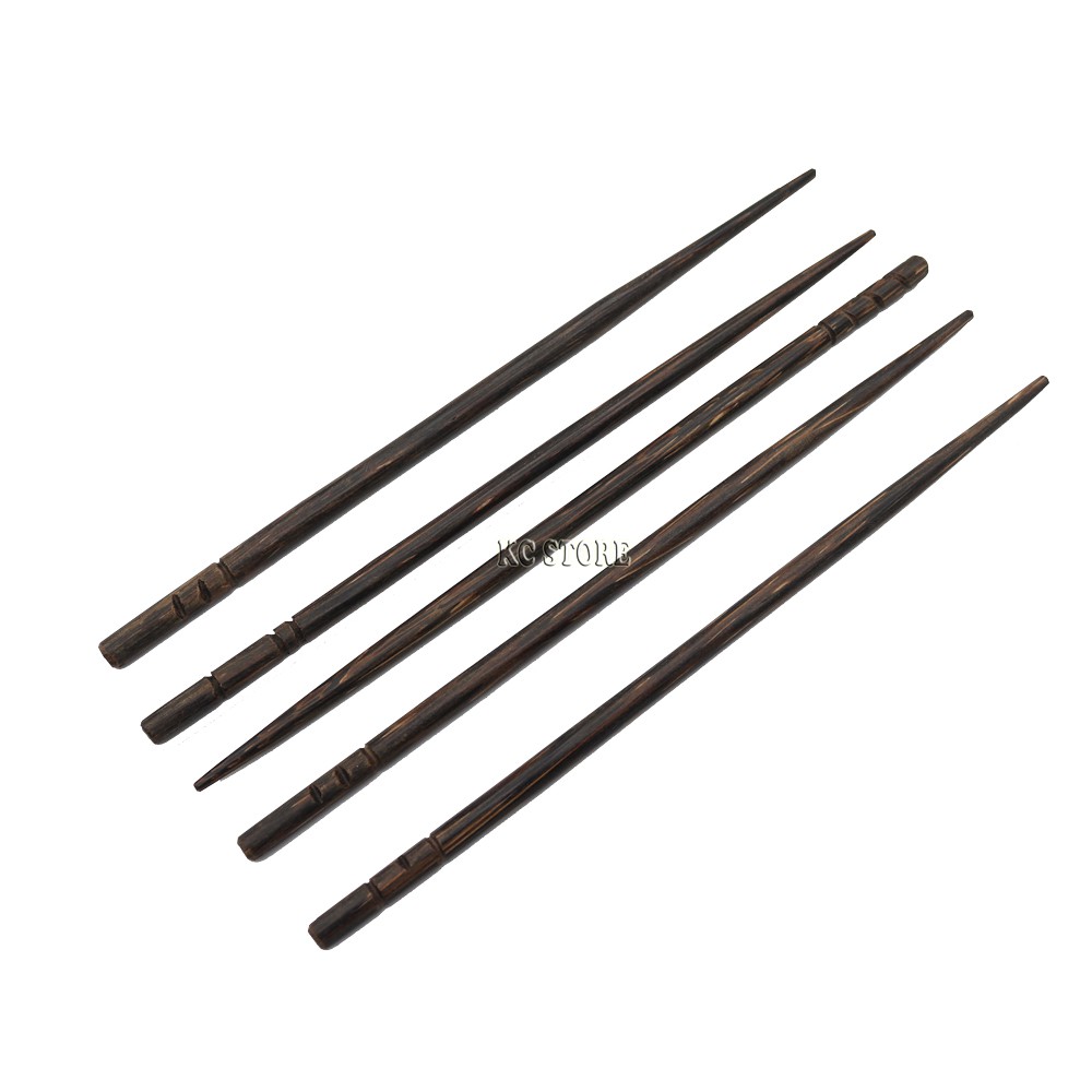 kit 4 uni Palito Palitos De Coco Tucum Para Cabelo Madeira material bom qualidade feminino mulher