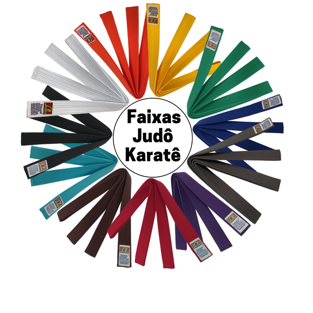 Faixa INFANTIL Kids para Judô Karatê Todas As Cores Graduação ShiHan Shopee Brasil