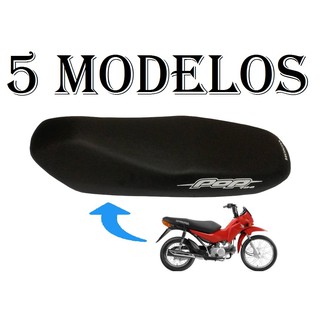 Capa Do Banco No Modelo Original Com Escrita e Antiderrapante - Honda Pop 100 / 110 - Cinza / Preto / Vermelho