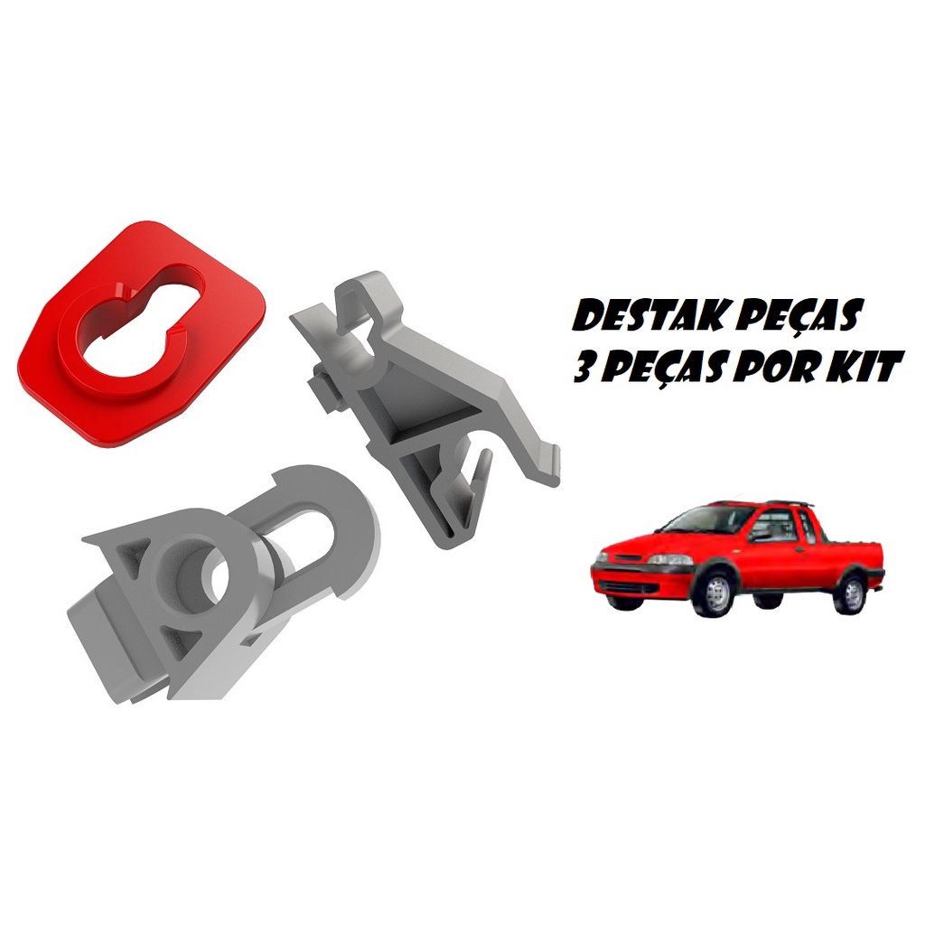 Kit da Vareta de Sustentação do Capô FIAT Strada Argo Cronos Grand Siena Strada Nova
