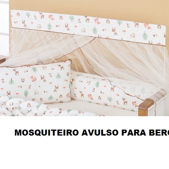 Mosquiteiro Avulso Para Berço Americano Raposinha Bege
